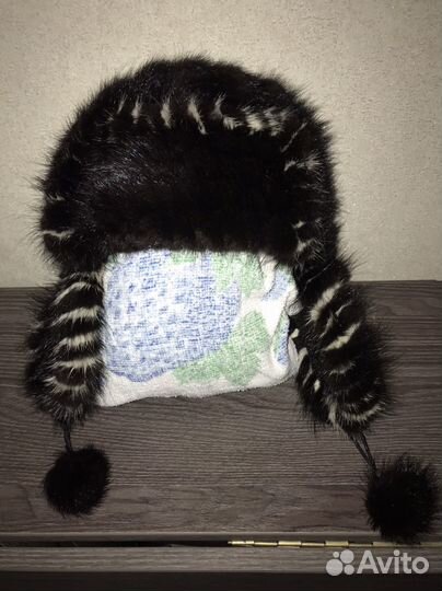 Норковая шапка вязаная