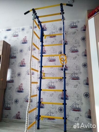 Шведская стенка Новичок3.0 Канат Кольца Лестница