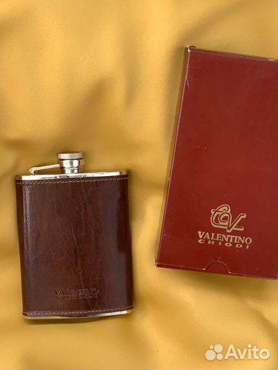 Фляжка Сталь/Кожа