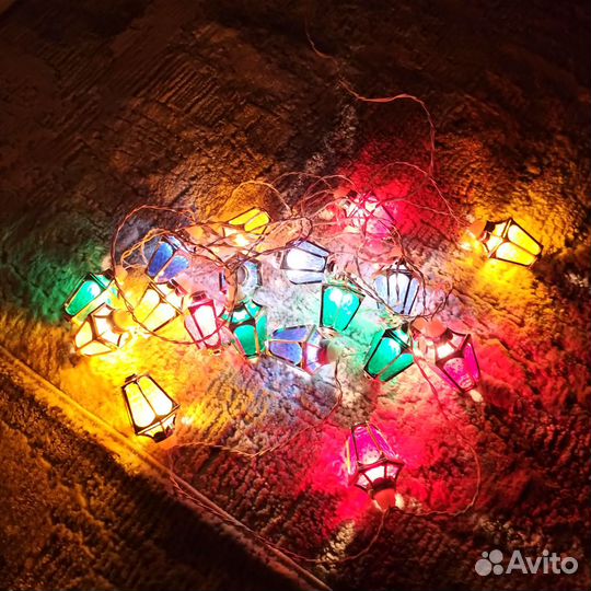 Ёлочная электрическая гирлянда Фонарики СССР