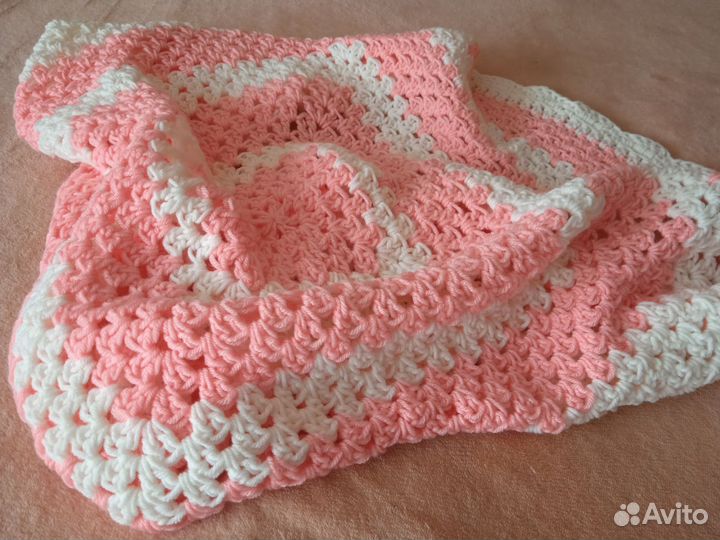 Плед детский вязаный ручная работа