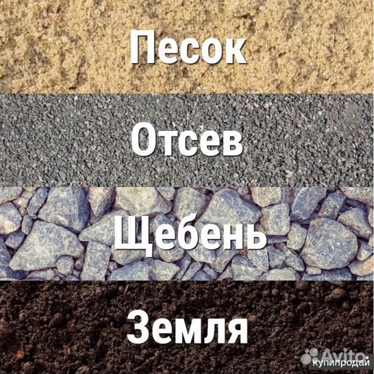 Песок щебень отсев грунт