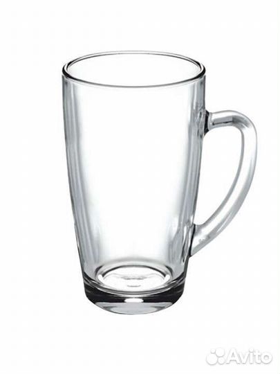 Новая кружка 400 мл стекло прочное прозрачное