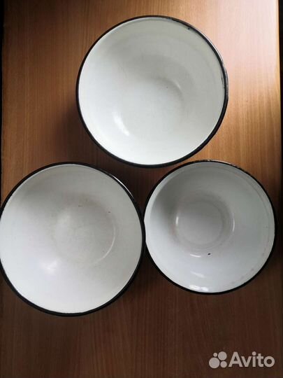 Дуршлаг алюминиевый, миска эмаль СССР