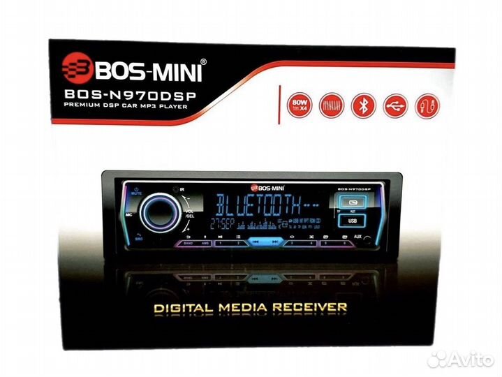 Магнитола процессорная Bos mini N970 Bluetooth