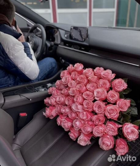 Букет из 15 роз 60 см Цветы Розы