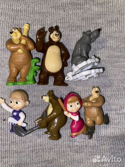 Игрушки из киндера Маша и медведь