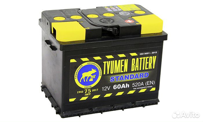 Аккумулятор Тюмень Standard 6ст-60 L+