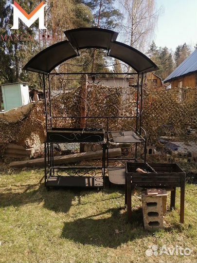 Мангал с крышей