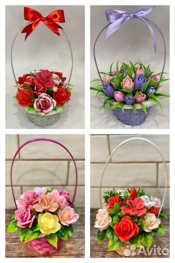 Букеты из мыла на 8 марта/ тюльпаны