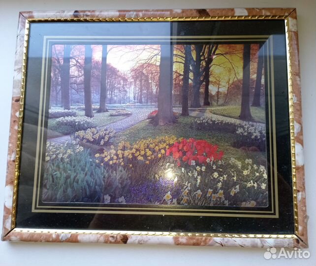 Панно картина металлографика винтаж