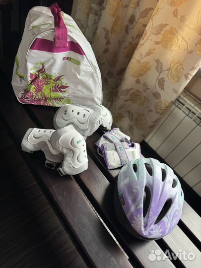 Ролики reaction 39 р +комплект защиты +сумка