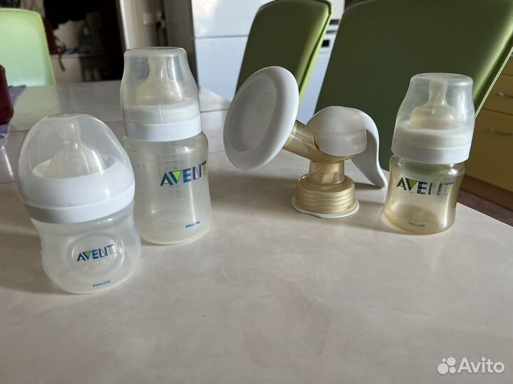 Молокоотсос механический Авент и бутылочки