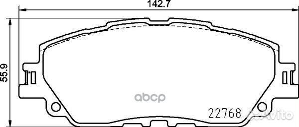 Колодки тормозные дисковые перед NP1167 NIS