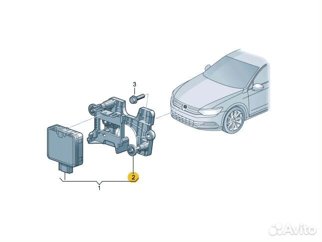 Кронштейн крепления радарного датчика новый