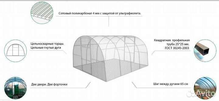 Теплица усиленная