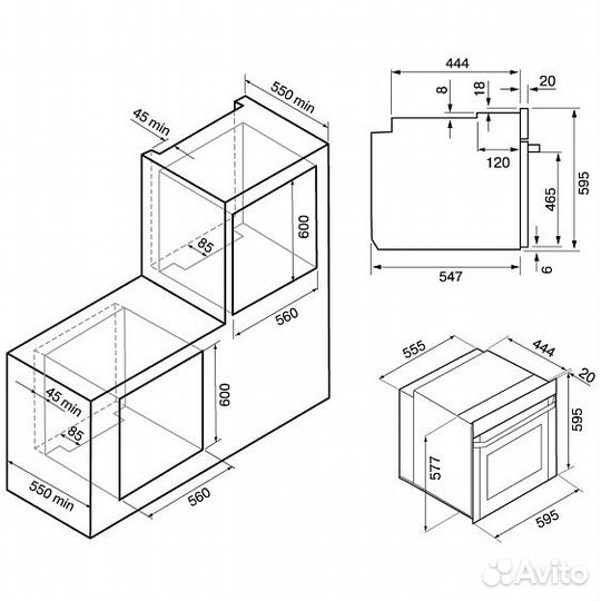 Духовой шкаф krona Element 60 BL/BL