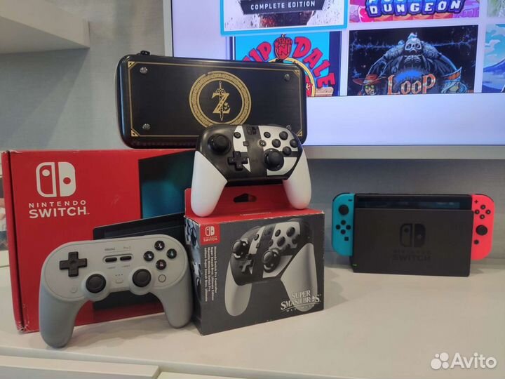 Nintendo Switch rev2 512gb прошита Чип
