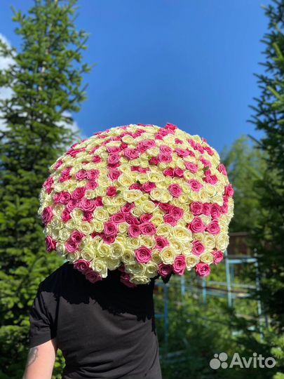 Букеты гиганты из 101-1001 розы. Доставка