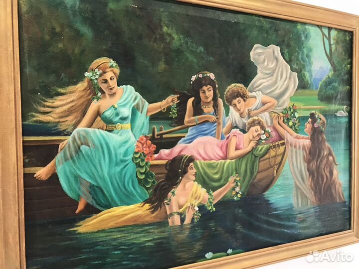 Картина маслом на холсте старинная