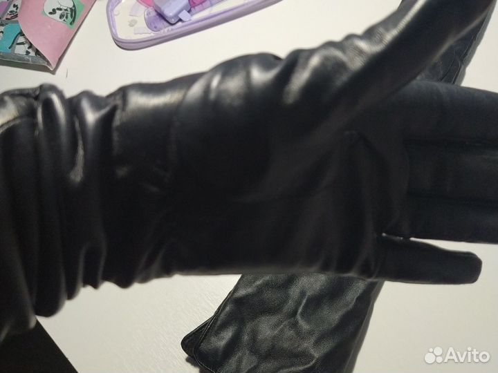 Перчатки женские натуральная кожа длинные