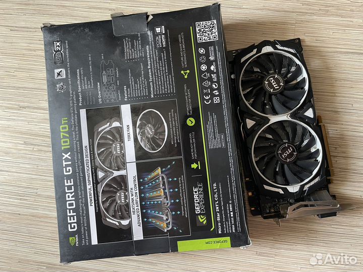 Видеокарта gtx 1070 ti armor