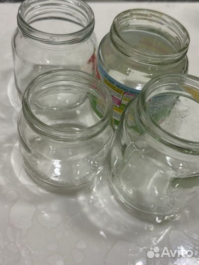 Банка стеклянная из-под пюре