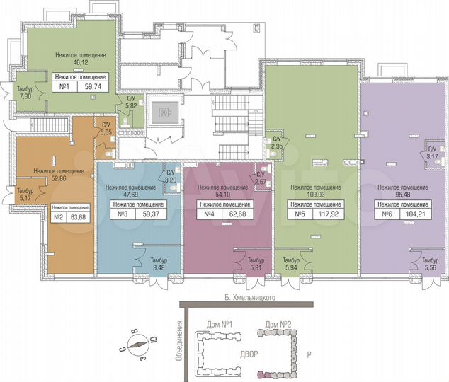 Продам офисное помещение, 59.37 м²