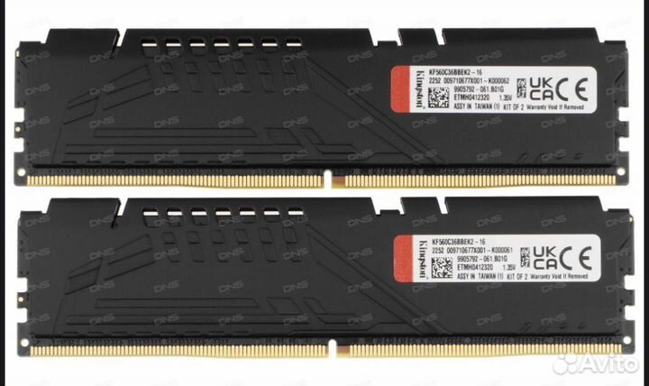 Kingston Fury Beast Black AMD DDR5 6000 16 гб