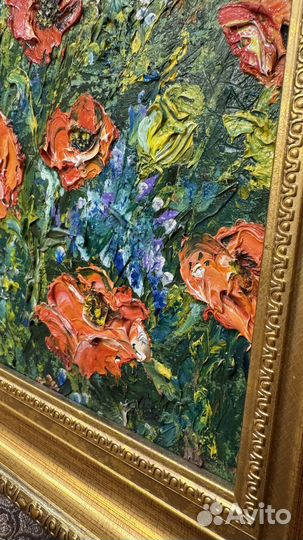 Картина Маки холст масло