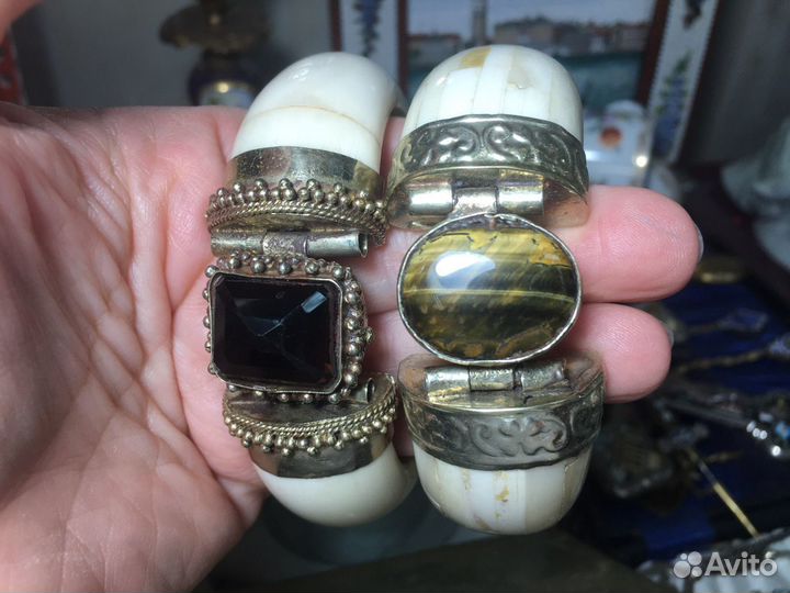 Браслеты кость индия винтаж ручная работа камни