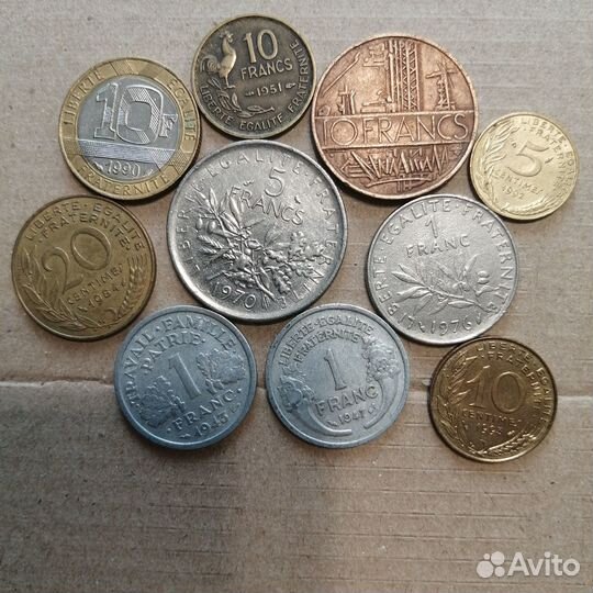 Монеты Индонезия,Франция,Испания,Италия