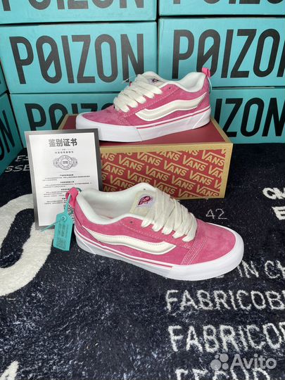 Vans Knu Skool Дутыши Pink White Оригинал