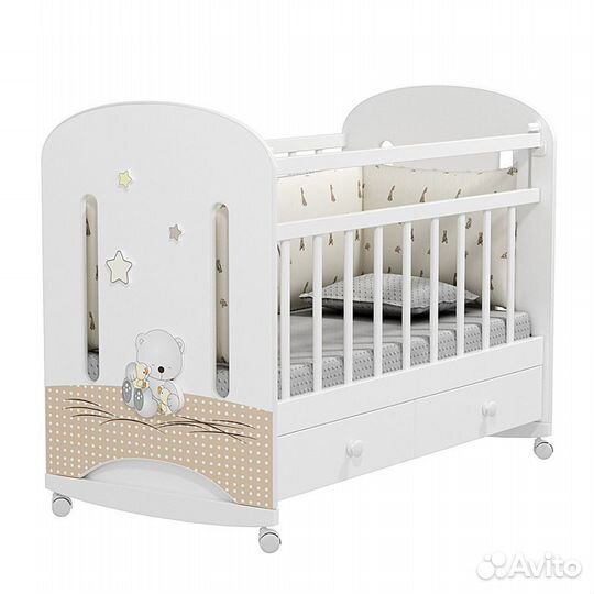 Кровать amici nuvola (колесо-качалка с ящиком)