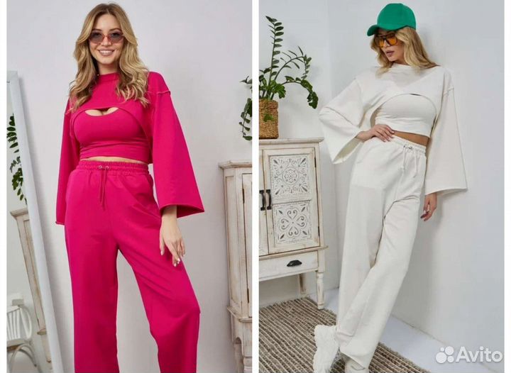 Новый Спортивный костюм тройка женский, 42-46