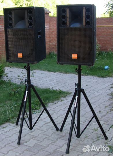 Колонки активные 1000W 2шт EVM QS153 Power Штативы