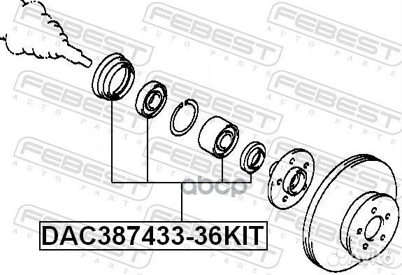 Подшипник ступицы передний toyota RAV4, corona