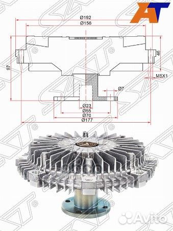Вискомуфта вентилятора stmd356867 Sat