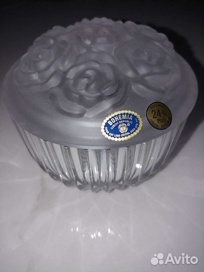 Конфетница(шкатулка для украшений) Богемия хрустал