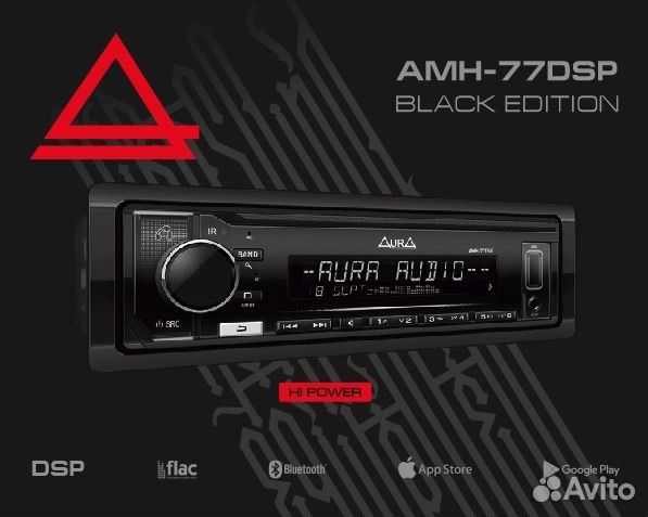 Магнитола aura amh 77dsp black edition
