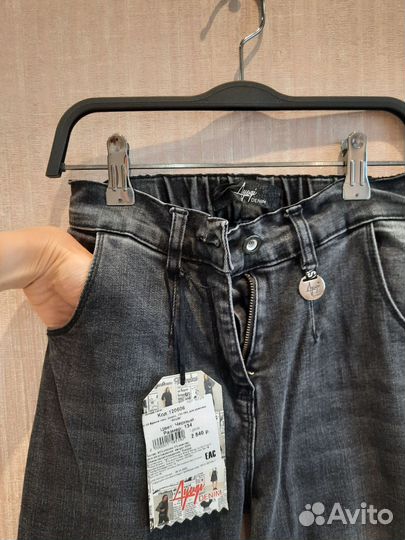 134р Турция Denim Джинсы серые модные школьные дев