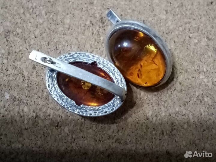 Кольца 875пробы. Янтарные украшения