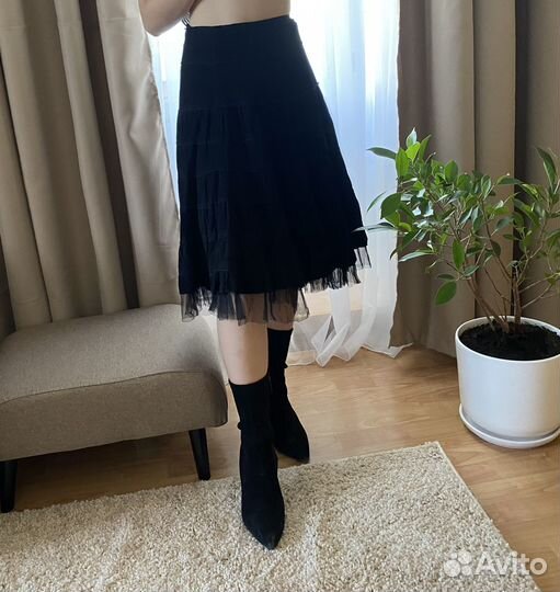 Юбка пышная микровельвет