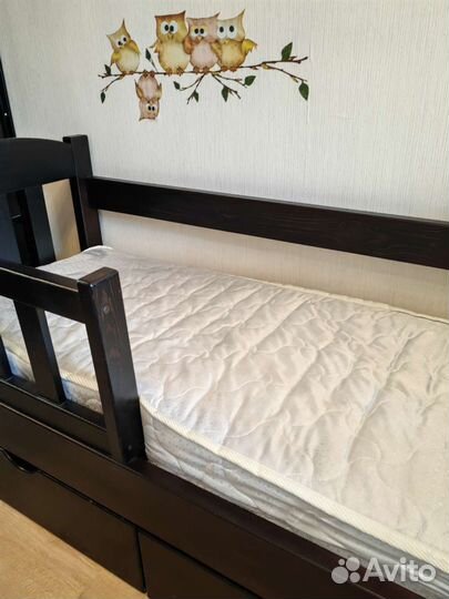 Детская кровать с ящиками + ортопедический матрас