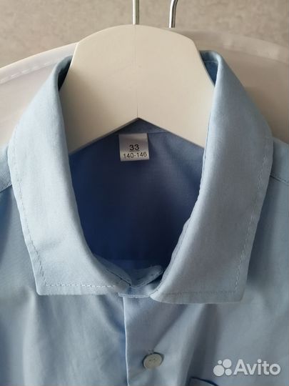 Рубашка на мальчика белая, голубая, серая