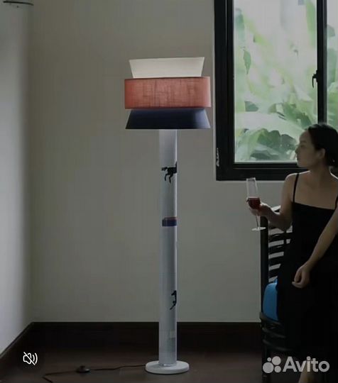 Торшер льяной Hermes трех цветов