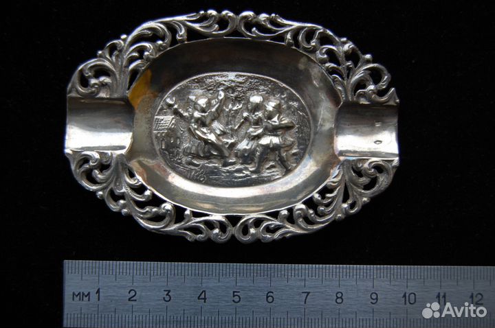 Пепельница Танцы серебро клейма