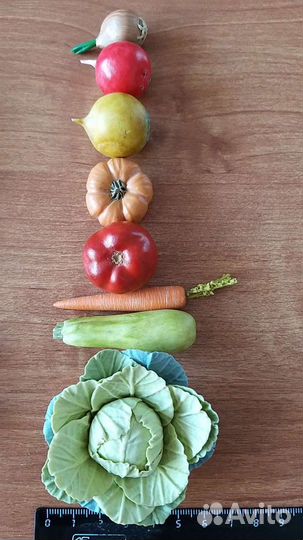 Миниатюра: овощи и фрукты из полимерной глины