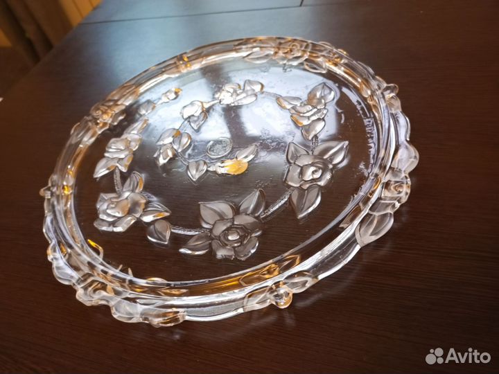 Блюдо круглое стекло диаметр 32см