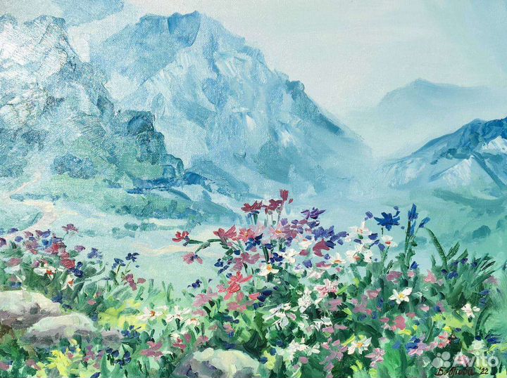 Картина маслом на холсте море